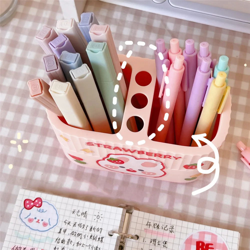 2023 New Pens Organizer Refrigerator Pen Holder Creative Tube Sweet Pencil Case Large-capacity, Desktop Organizer Storage Kawaii