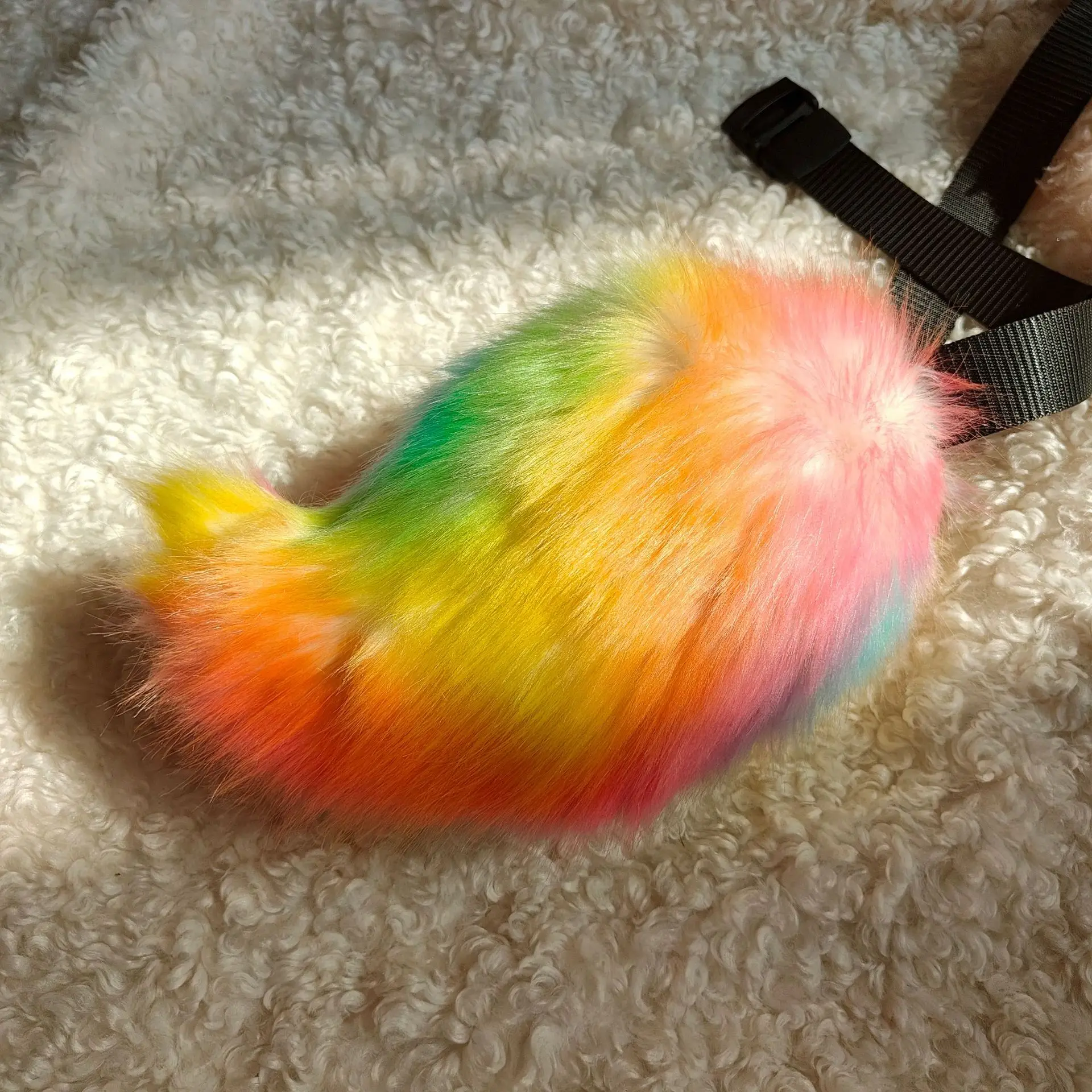 Fofo kawaii coelho cauda de pelúcia fursuit anime caudas cosplay traje adereços lolita coelho cauda festa jk menina kig desempenho adereços