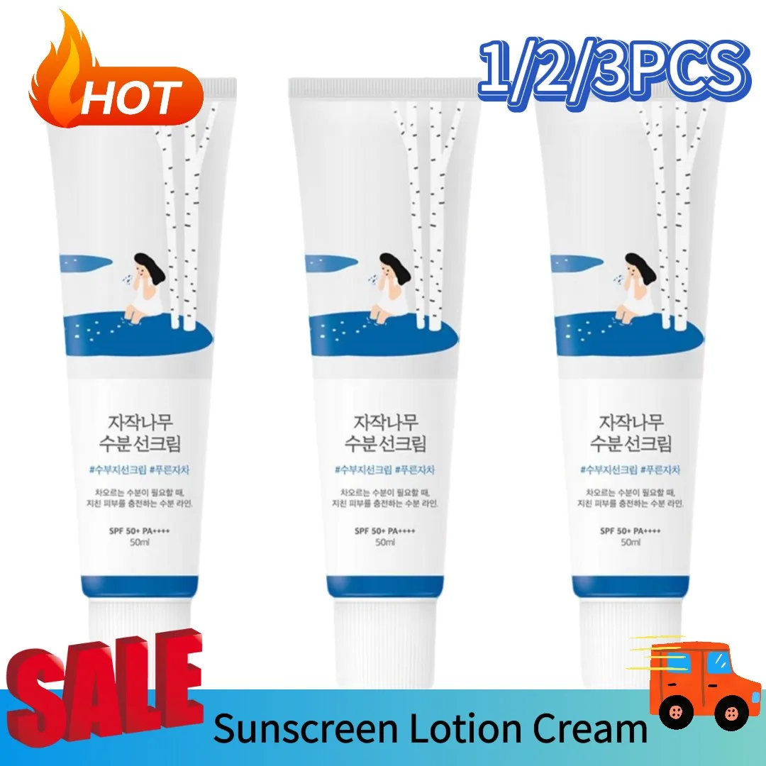 SPF50+ Sunscreen Lotion 50ml Water-Based Sunblock Makeup Base Isolation Protector Face Body UV Protection Moisturizing Skin Care
