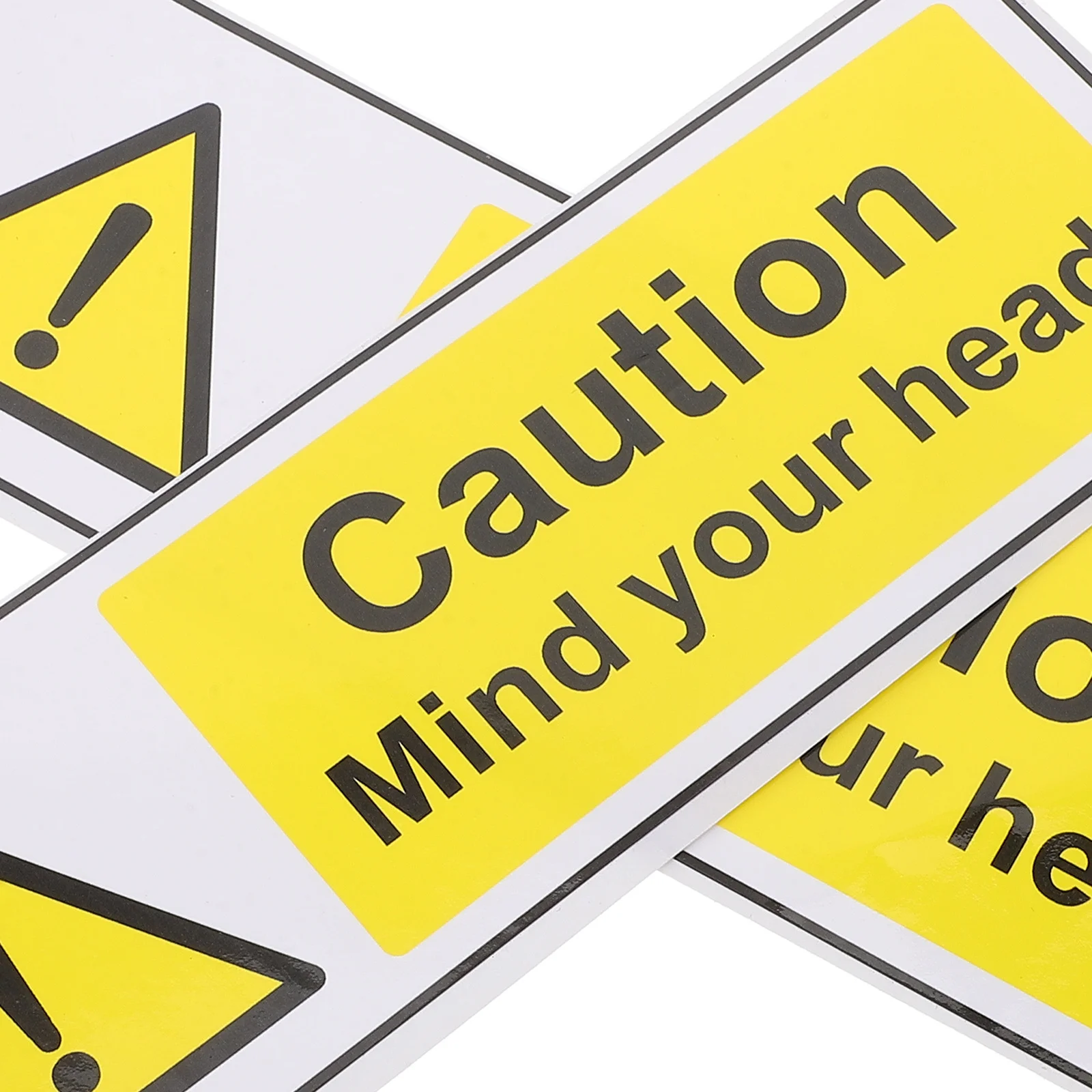 ملصقات تحذير السلامة 2 ورقة Pp ورق صناعي مقاوم للماء متين لمصانع معدات الآلات والمستودعات