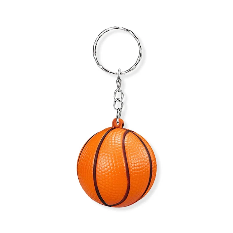 24 Pack Basketball Keychains,Mini Basketball Stress Ball Keychains,Sports Ball Keychains,School Carnival Reward for Kids HOT