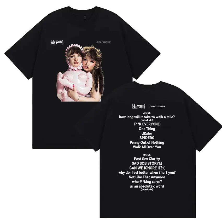

Singer Lola Young Tour 2025 Fans Gift Graphic T Shirt Mens Women Vintage Aesthetic T-shirts Fashion High Quality Cotton T Shirts
