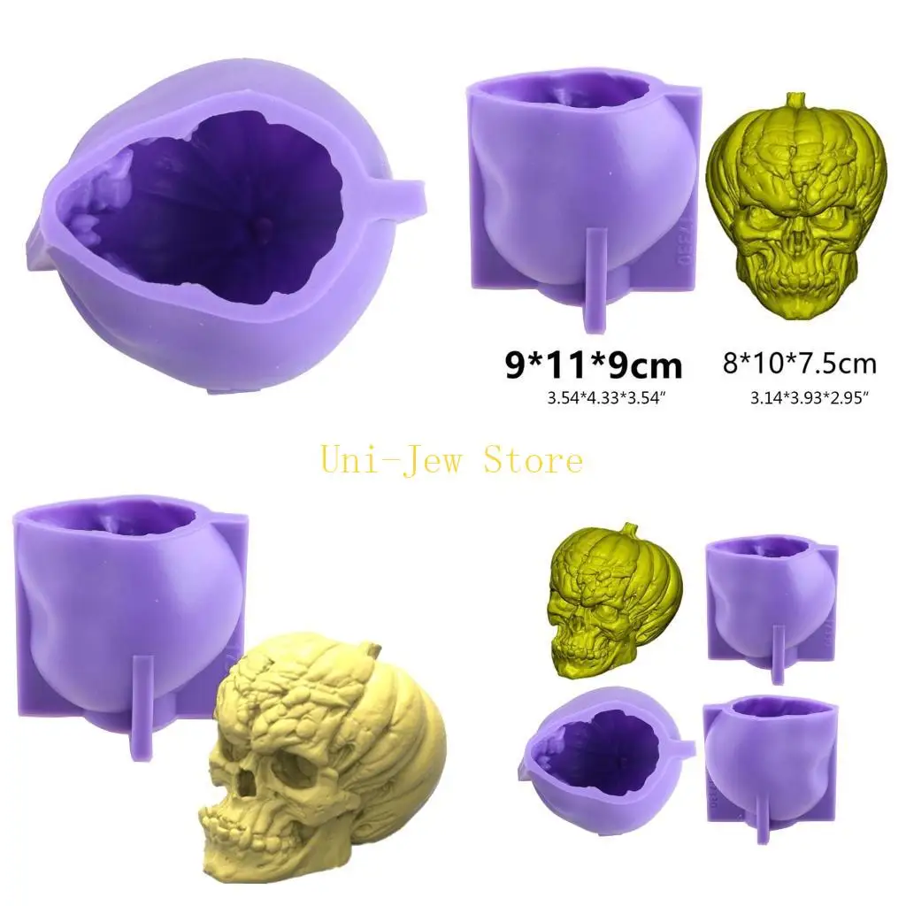 

40 ГБ маленькая силиконовая форма в форме черепа тыквы для изготовления мыла своими руками