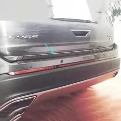 Stainless Rear Trunk Tail Door Edge Trims Tailgate Protector Strip Car Decorate Accessories For Ford Edge 2015 2016 2017