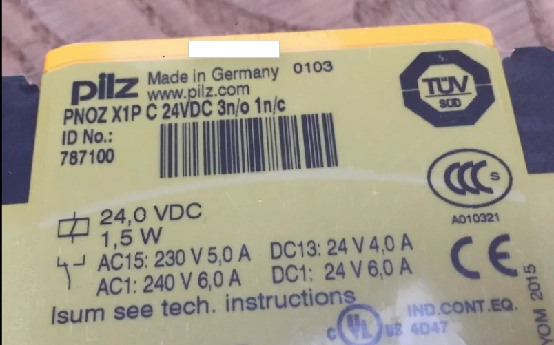 

Pilz 787100 New Security Module PNOZ X1P C 24VDC 3n/o 1n/c