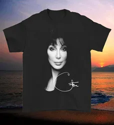 Inspired Cher Signature Cotton Black Men T Shirt S to 5XL Gift For Fans PM378