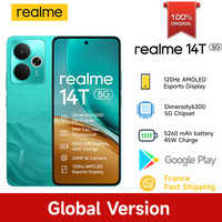 Global Version realme 14T 5G Smartphone MediaTek Dimensity 6300 6.67“ OLED Display 6000mAh Battery Next AI IP69 Water Resistant