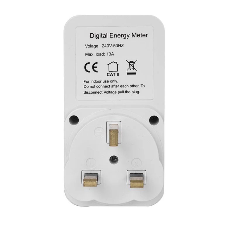 A20F-2X Misuratore di potenza digitale Presa plug-in Wattmetro elettrico Monitor di energia Spina UK