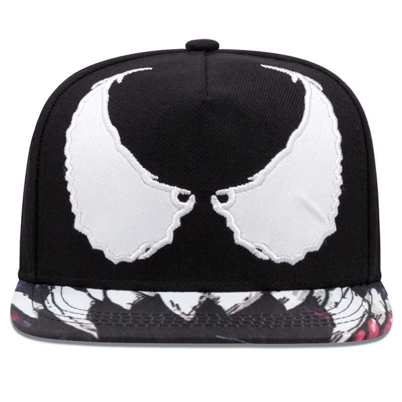 New Fashion Hip Hop Venom Pattern Printed Embroidery Men\'s Adjustable Handsome Unisex Baseball Hat