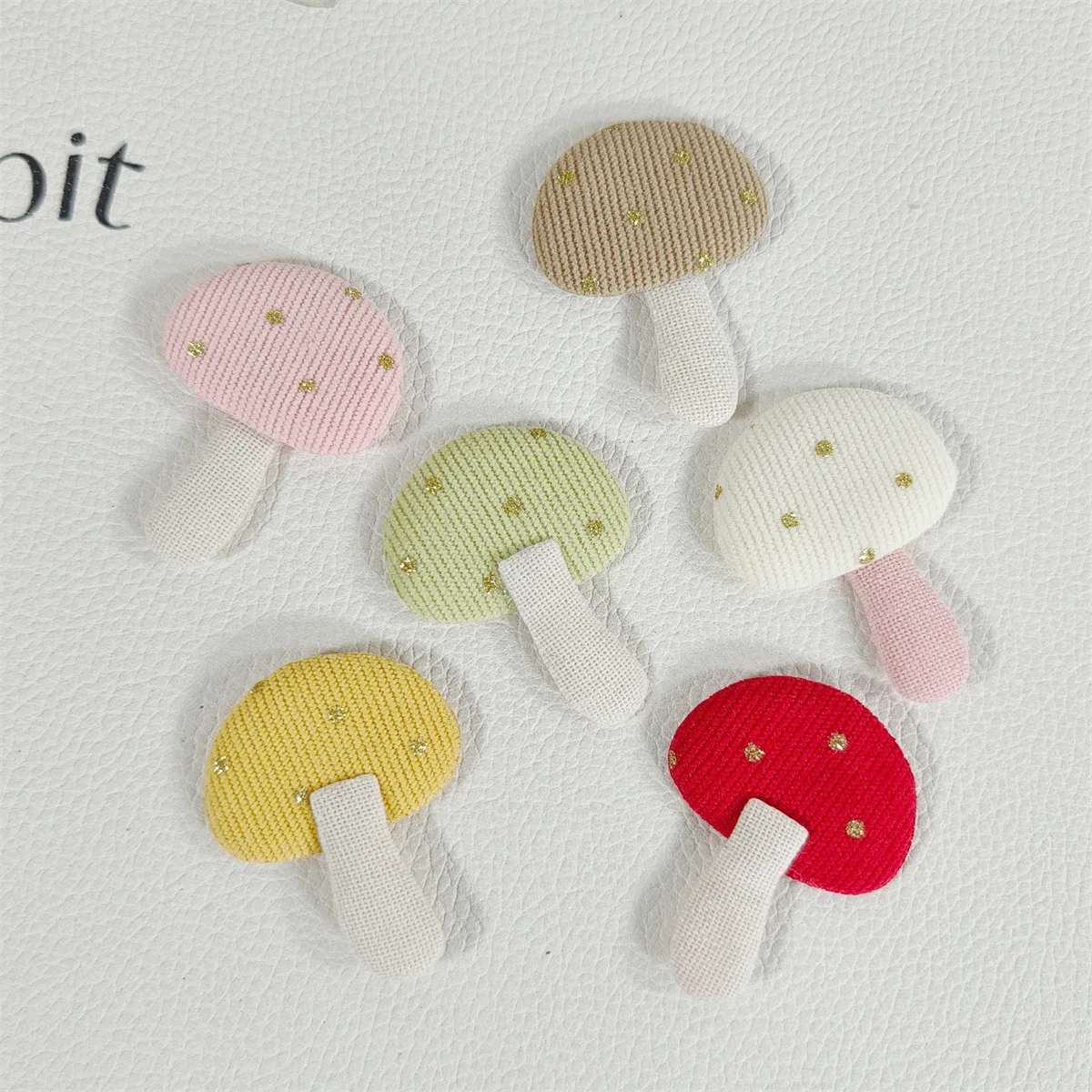 15PCS Plush fabric art cute little fresh mushroom accessories DIY hair accessories bags clothing shoes socks hats decorative acc