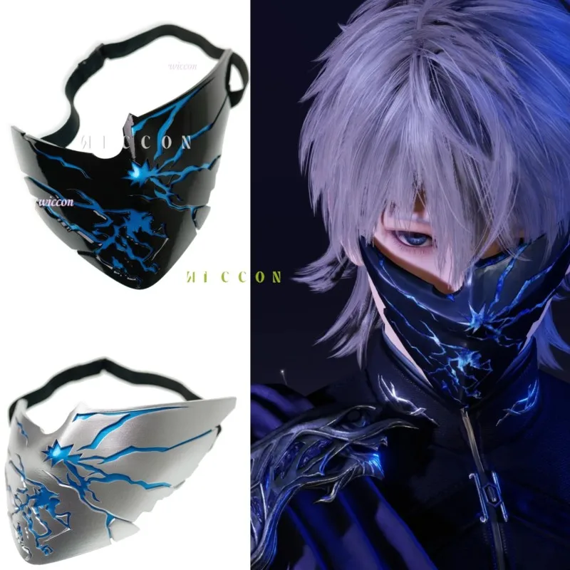 Disfraz de Cosplay de Love and Deepspace, Máscara de Xavier, Fukumen ‌   Eulogy of Light, Accesorios de Estilo Light Dark para Halloween, Unisex