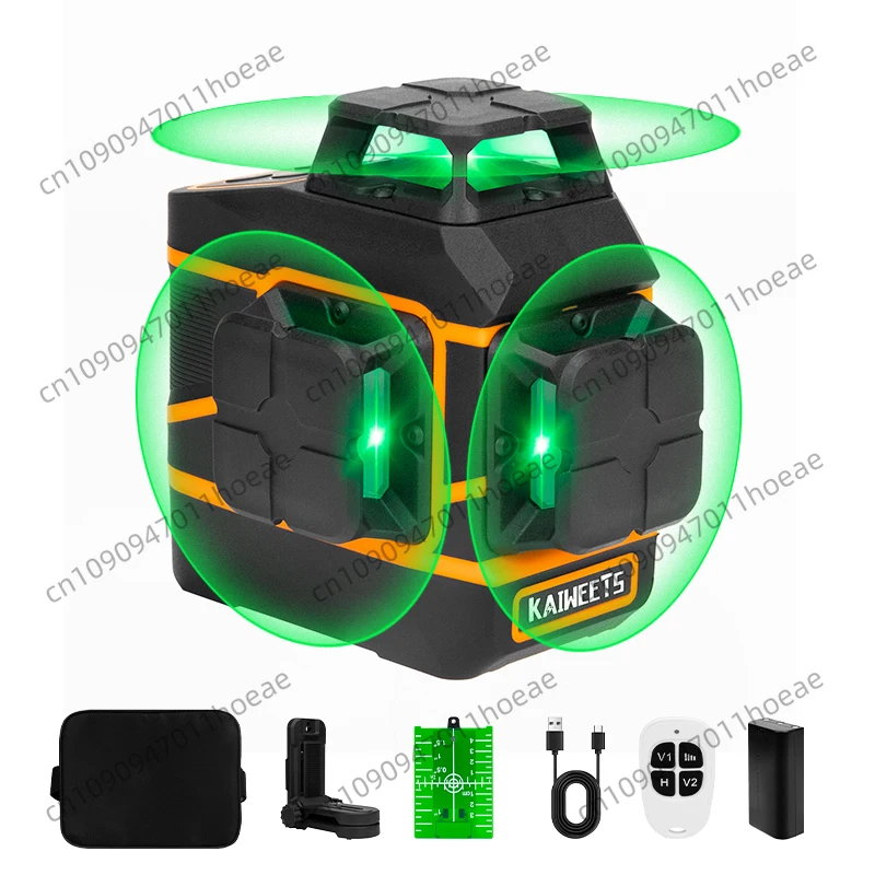 Laser Level 12 Lines 3D Self-Leveling 360 Rotary Outdoor Indoor Mode with Tripod Stand Accept Custom