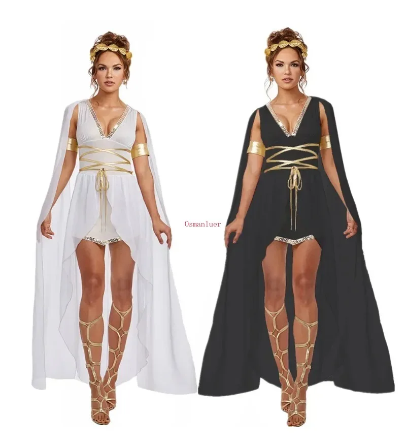 Disfraz de princesa antigua griega para mujer, túnica de guerrera romana, disfraces de Cleopatra egipcia, disfraz de Halloween