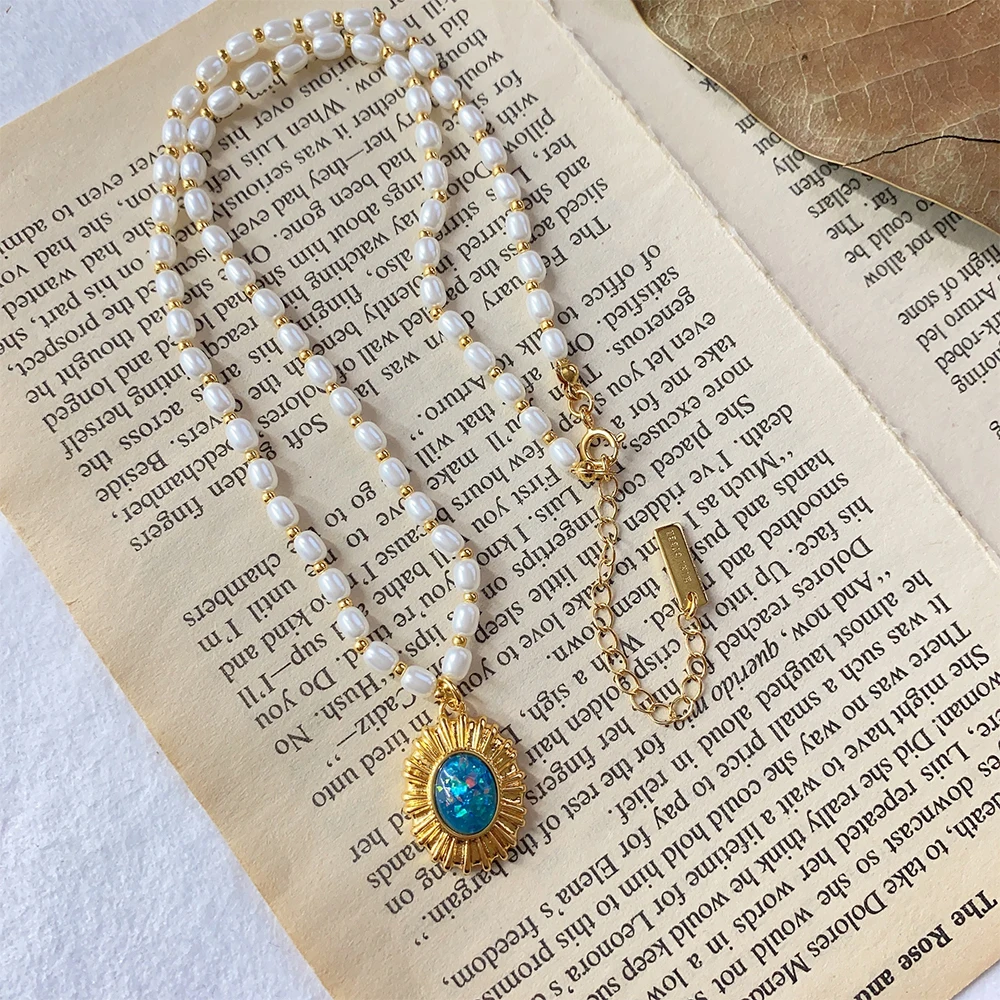 Trendy Fashion  Freshwater pearl Gold Coin Pendant Necklace for women's Girl Choker party gift  Jewelry wholesale