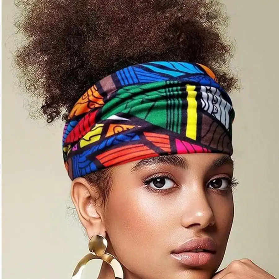 

Wide Headbands For Women Boho Workout Bands For Women's Hair Knotted Non Slip Headwrap Turban Yoga Girls Bandeau Hair