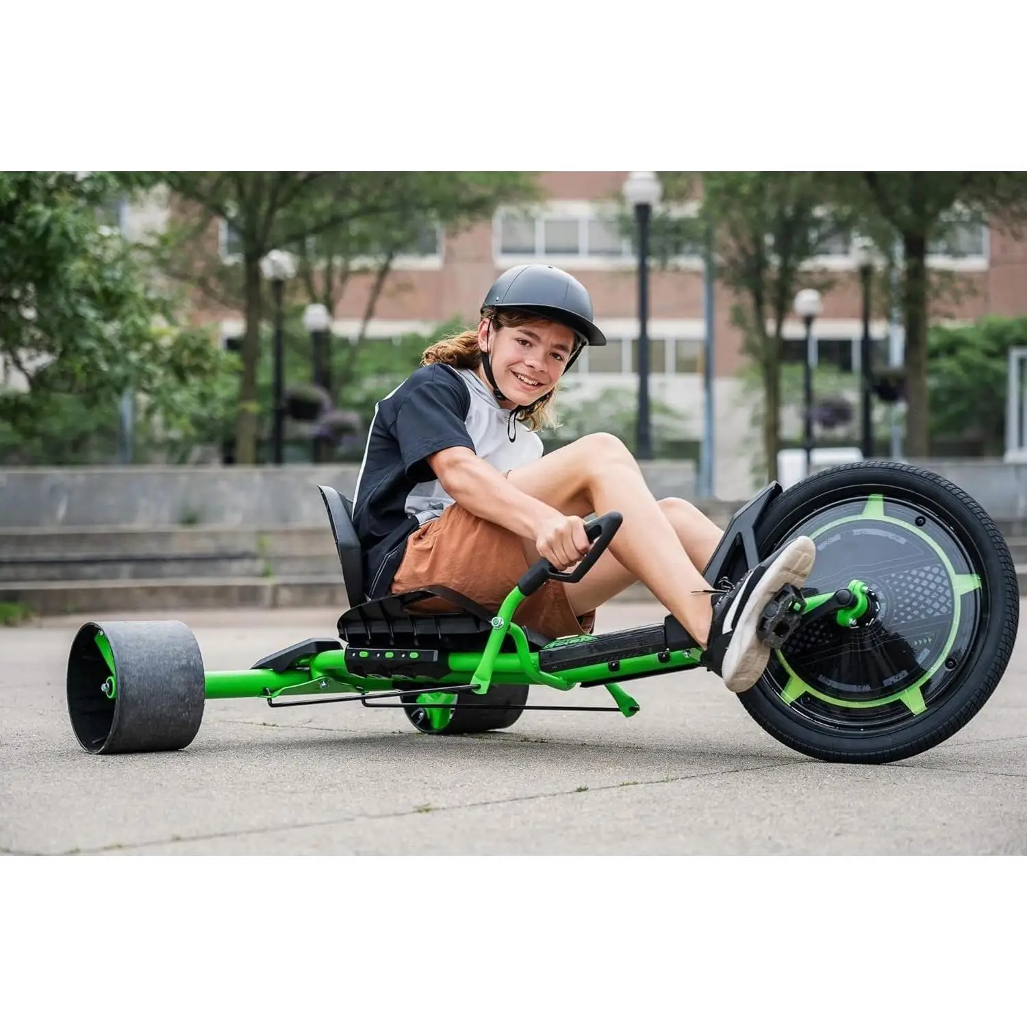 Trike de deriva de 20 polegadas, design ergonômico elegante, assento ajustável, estrutura de aço durável, fácil de operar, trike de deriva para crianças