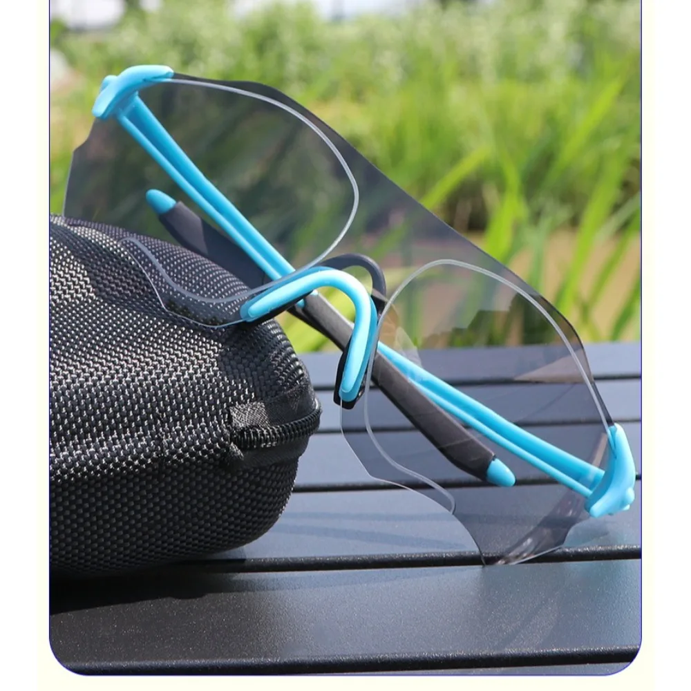 

Mountaineering windproof goggles women's sunglasses high quality ultra-light frameless color-changing cycling glasses bicycle