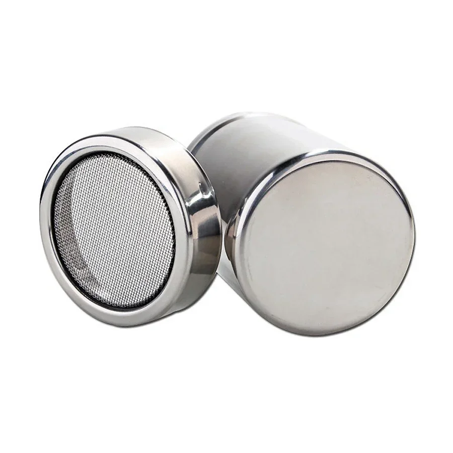 Stainless Steel Coffee Powder Shaker, Chocolate Cocoa Powder Duster with Fine Mesh