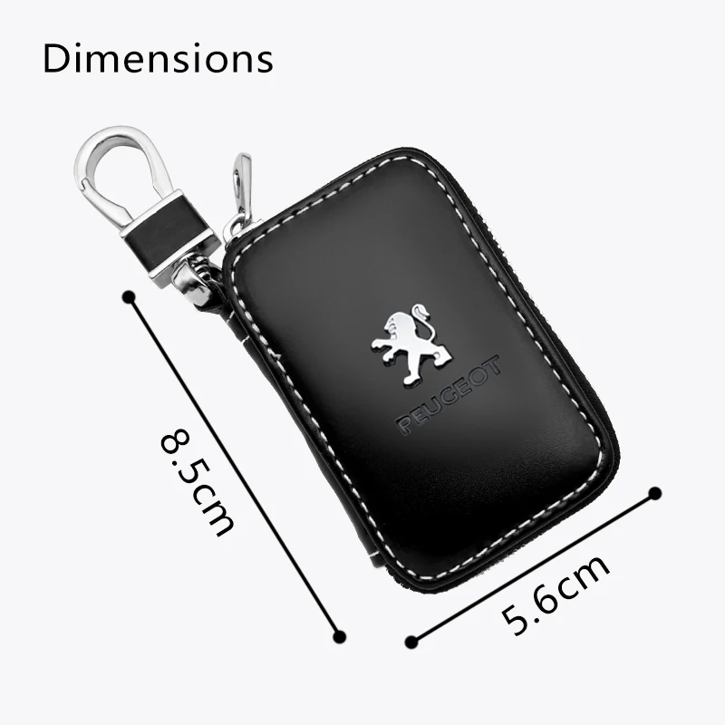 Car Logo Key Bag Multifunction Key Case Wallet for Peugeot Partner 208 308 508 407 2008 Expert 3008 206 207 307 408 Auto Emblem