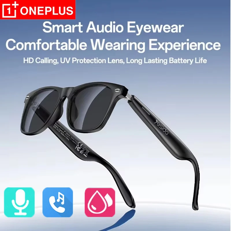 OnePlus Smart Bluetooth Glasses Multi Functional Long Endurance Cycling Outdoor Sports Comfortable Waterproof Music Glasses NEW