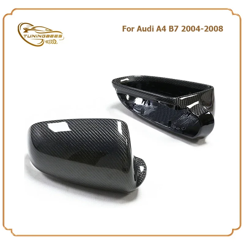 Replacement Style ABS Covered with Real Carbon Fiber Rearview Side Door Mirror Cover For Audi A3 S3 A4 B7 A6 S6 04 05 06 07 08