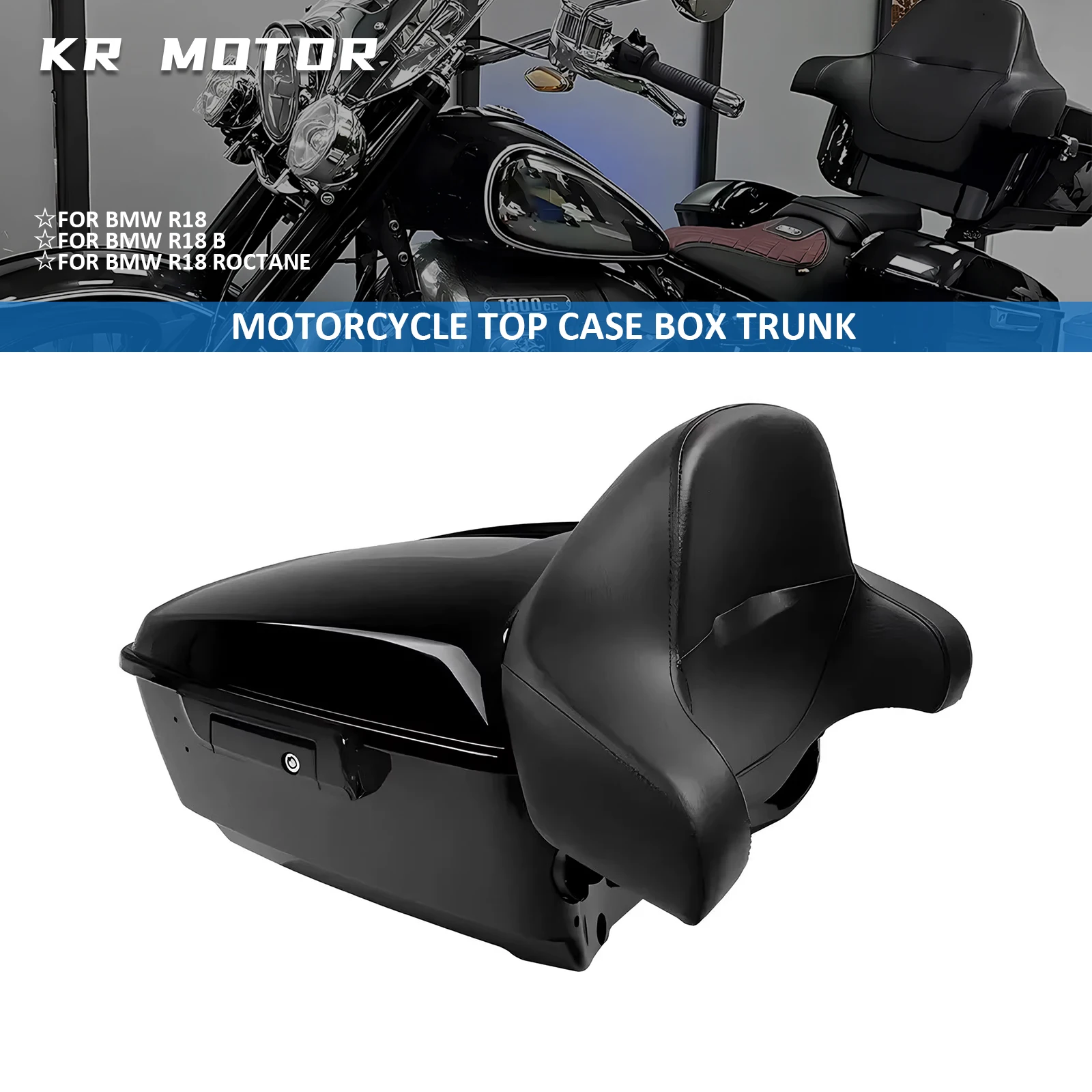 

Motorcycle Top Case Box Trunk Suitcases Storage Box Locker Luggage Storage Fits For BMW R18 R18B R18 Classic Roctane 2020-up