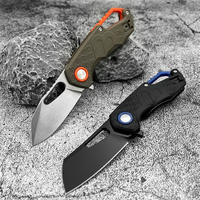 Mini EDC Folding Pocket Knife 8Cr13Mov Blade Nylon Fiber Handle with Deep Pocket Clip EDC Outdoor Camping Travel Essential Tool