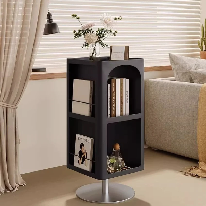 

Минималистичная вращающаяся металлическая подставка для журналов, роскошный органайзер для гостиной, креативный приставной столик к дивану, универсальная узкая книжная полка