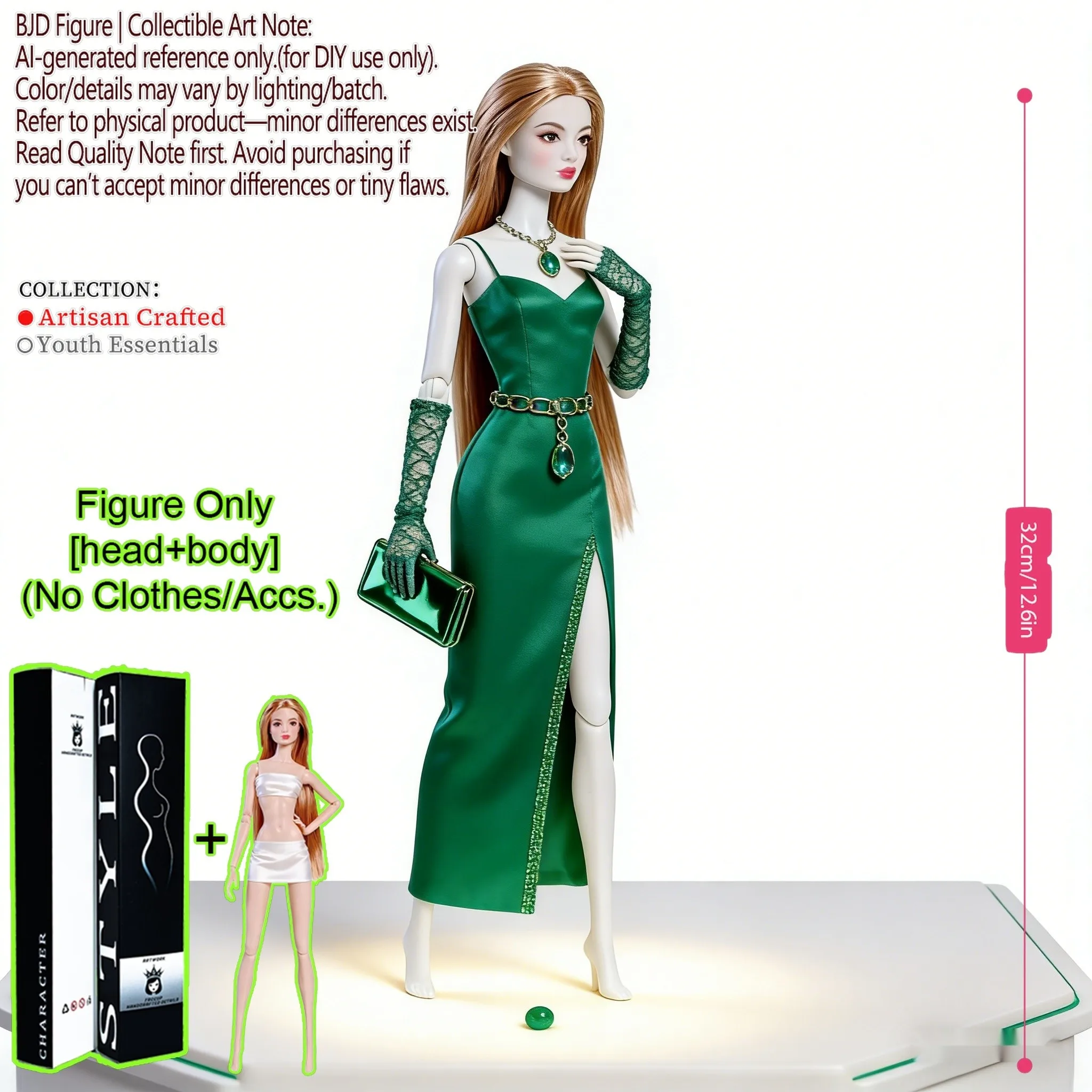 

Коллекционная BJD-фигурка Super Model, 12 шарниров, 12,6 дюйма, масштаб 1/6, реалистичная кожа и пушистые волосы, только кукла (без одежды)