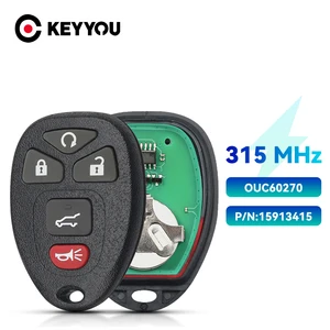 Keyyou 315MHz 5 Fernbedienungsschaltflächen für Buick Chevrolet Tahoe Traversse GMC 2007 2009 2009 2012 2012 2012 2013 2013 2013 OC60270 6 Hauptverkaufskontrolle GM - №4