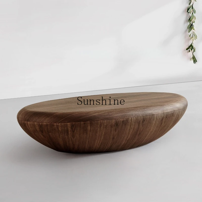 

Modern walnut oval 1.5 meters home living room creative coffee table