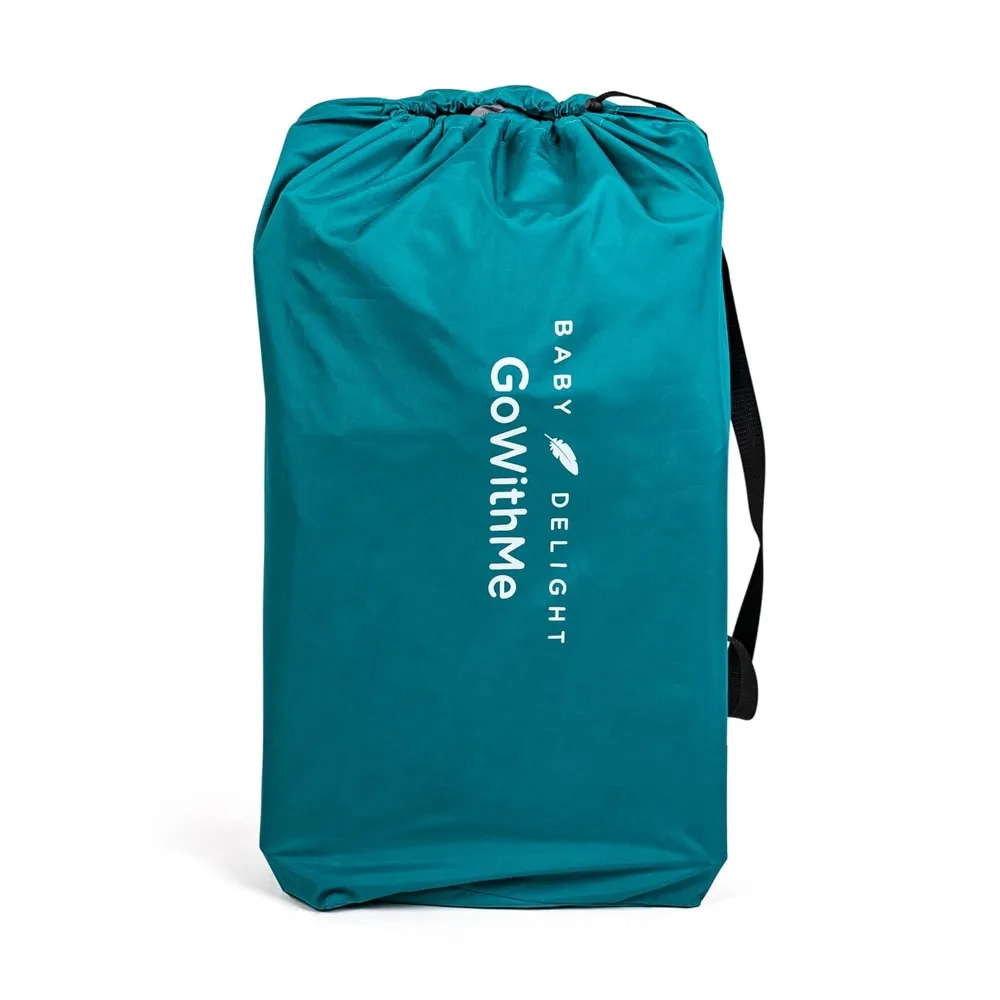 كرسي أطفال محمول بمقعد مزدوج - للاستخدام الداخلي/الخارجي - أزرق مخضر