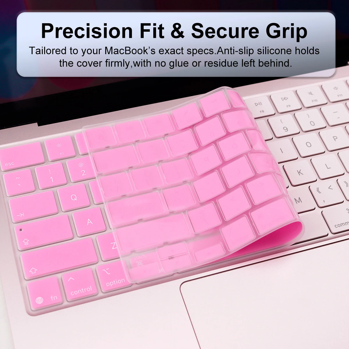 Keyboard Cover for 2026 MacBook Neo 13 inch A18 Pro A3404 Without Touch ID, English Silicone Skin Protector, Multiple Colors