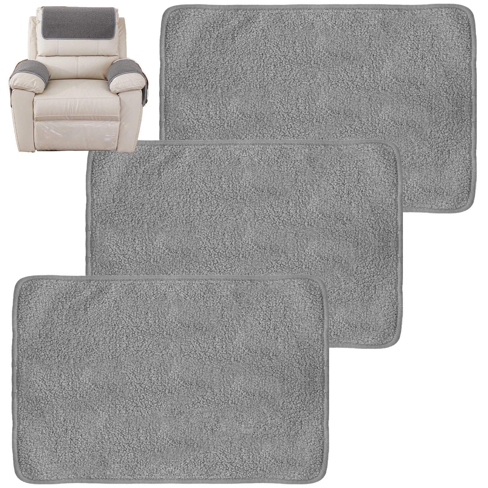 3 stuks bank hoofdsteun hoes zacht polyester fauteuil hoofdsteun beschermer slijtvaste fauteuil hoofdsteun hoes