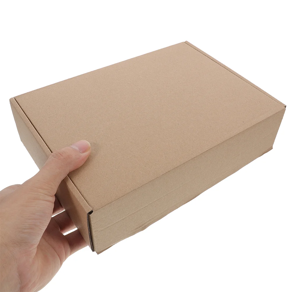 10 Pcs Carton Shoe Boxes Brown Shipping Airplane Kraft Paper Corrugated Cardboard Literature Mailer Small Flat for Moving