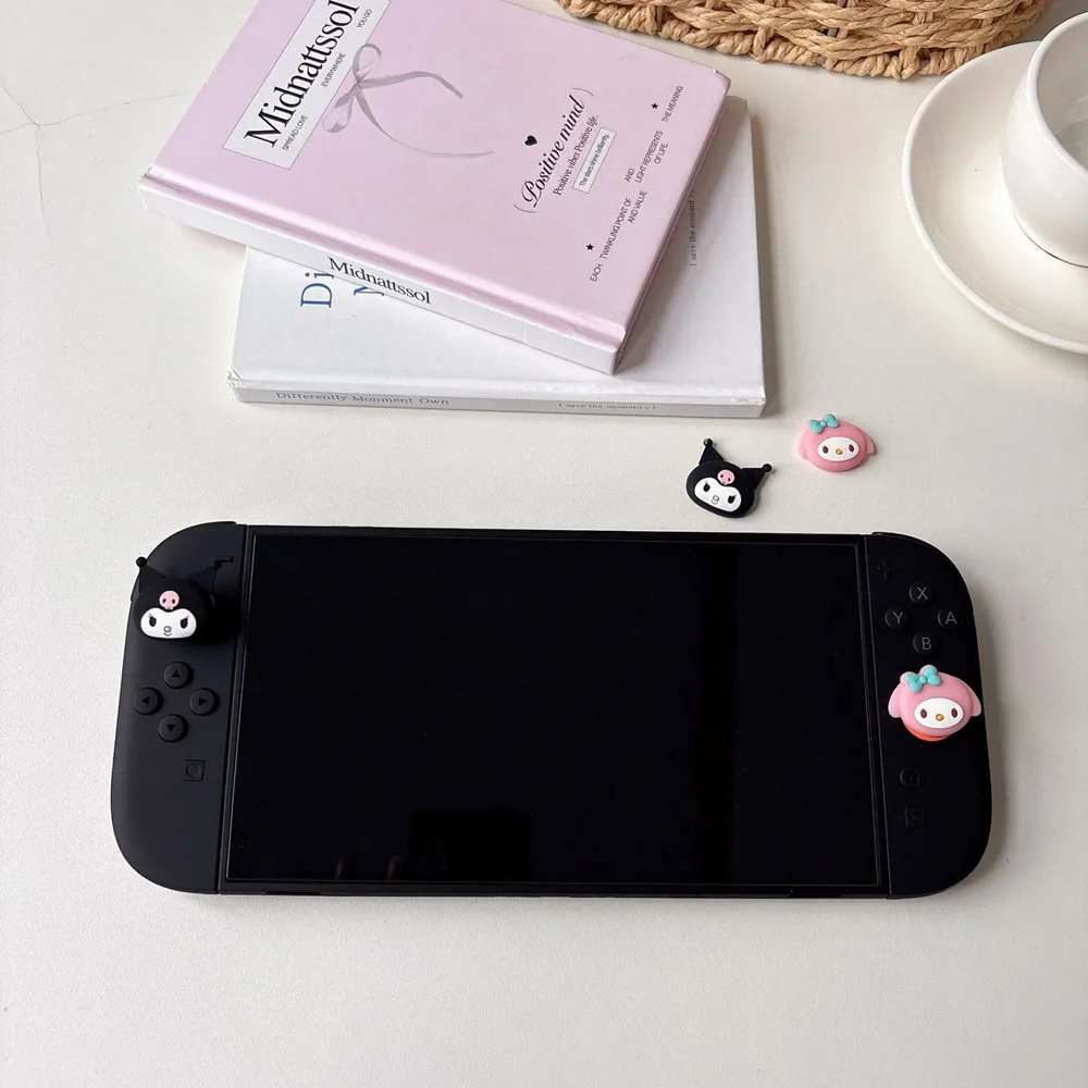 4Pcs/Lot Sanrio Hello Kitty Cinnamoroll Melody PomPomPuri Stick Grip Cap Joystick For Nintendo Switch 2 (2025) Controller 5