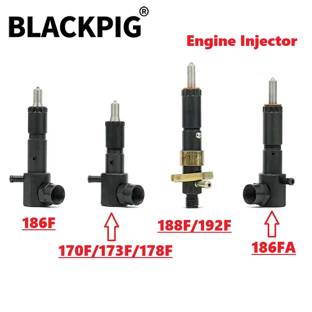Inyector de motor diésel 170F 173F 178F 186F 188F 192F bomba de agua microcultivador refrigerado por aire conjunto de boquilla de inyección pieza del generador