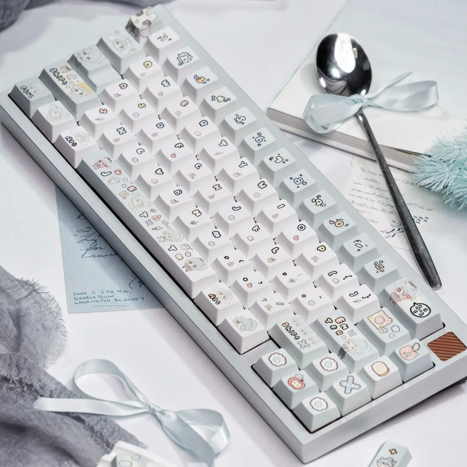 Jett Keycap لطيف Keycap MOA الملف الشخصي التخصيص هدية PBT Keycaps 131 مفاتيح صبغ الفرعية لوحة المفاتيح الميكانيكية Keycap MX التبديل