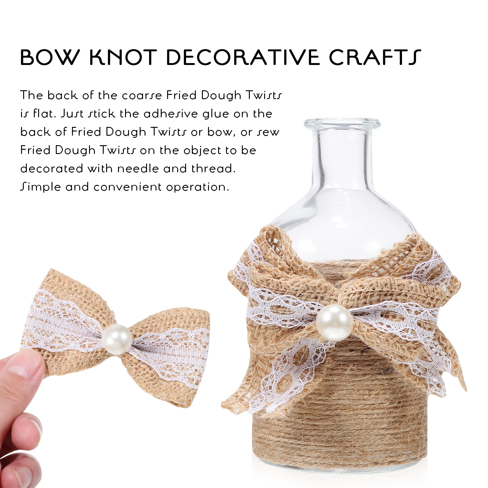 

20 Pcs Christmas Decoration Wreath Bow Hanging Ornaments Sackcloth Holiday Decorative Bows Small Burlap