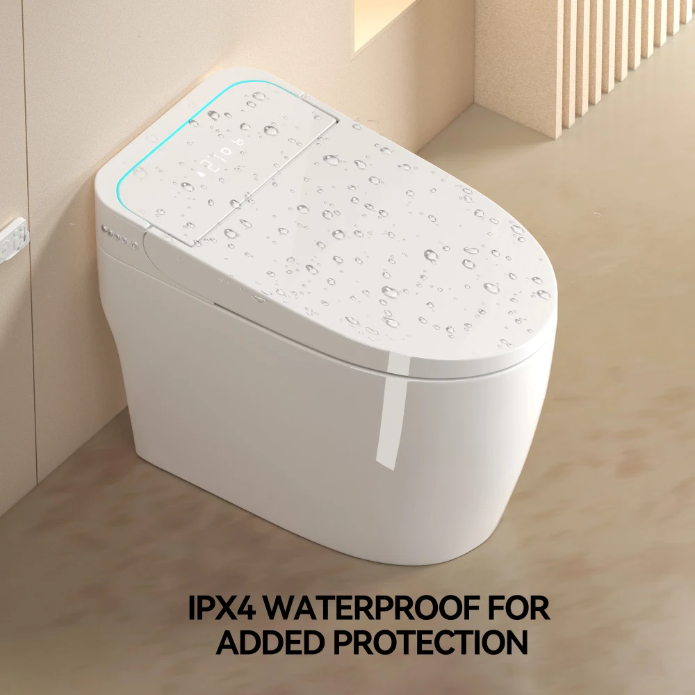 Unique Smart Toile, One Piece Toilet with Bidet Built In,Intelligent Toilet Auto Open/Close Seat. Bidet toilet with Dryer and Warm Water.Gray