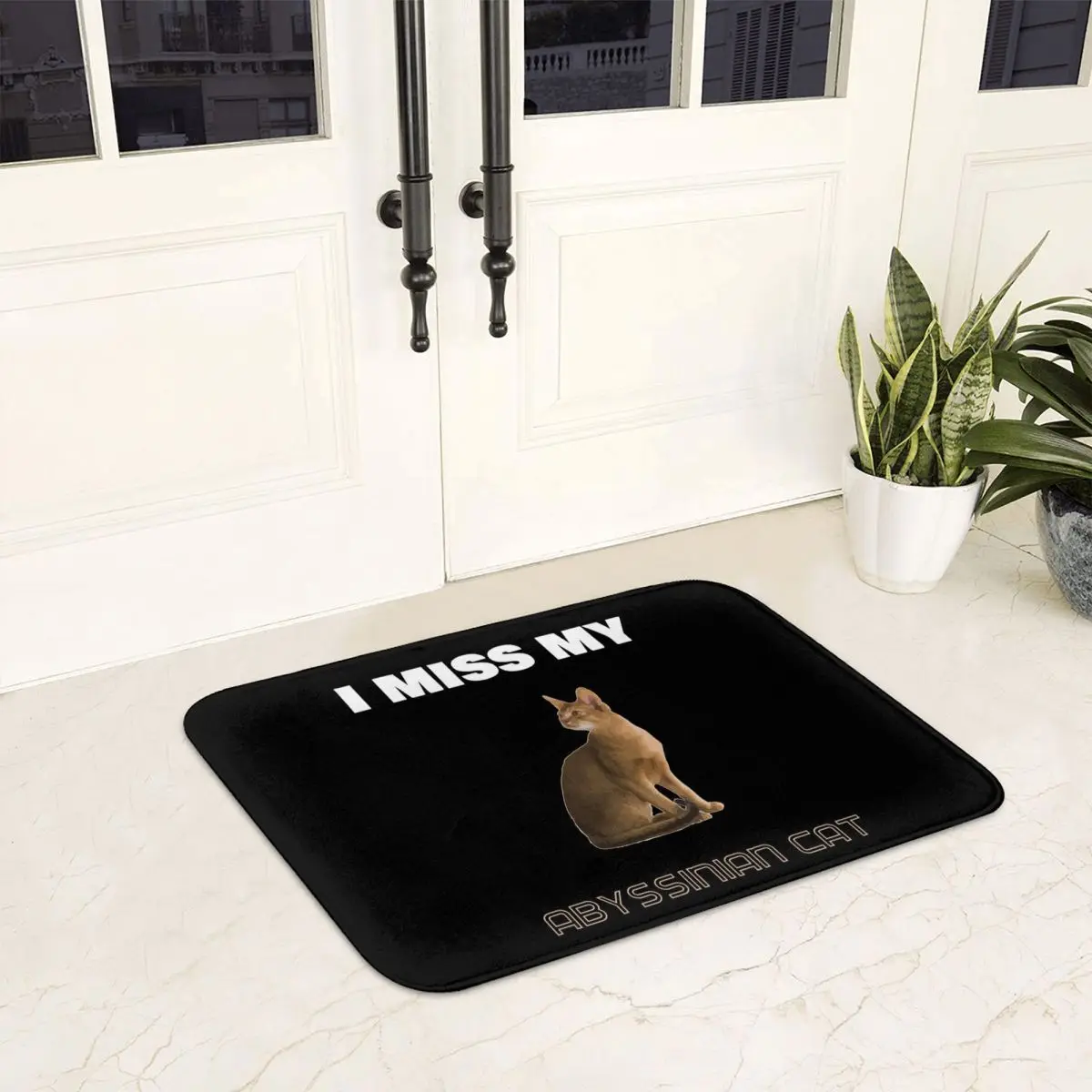 I Miss My Abyssinian Cat Doormat Non-slip Super Absorbent Bathroom Floor Mats Home Entrance Rugs Bedroom Carpet Hallway Footpad