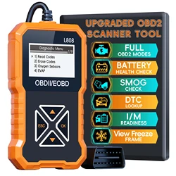 OBD2 Scanner Diagnostic Tool, Enhanced Check Engine Code Reader, Car OBDII/EOBD Scanner with Fault Code Reset & I/M Readiness