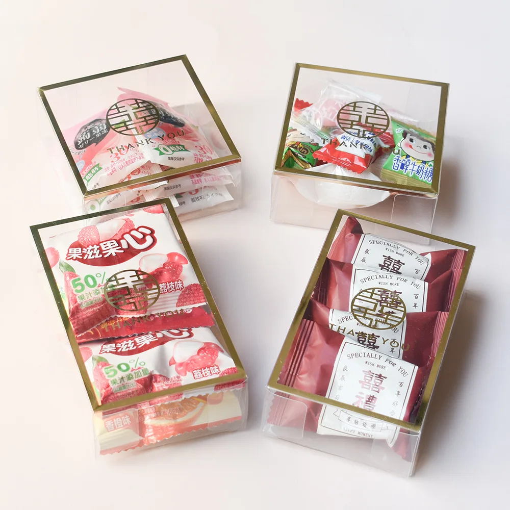 

Transparent PVC Candy Box, Wedding Gift, Chocolate Biscuit Packaging, New