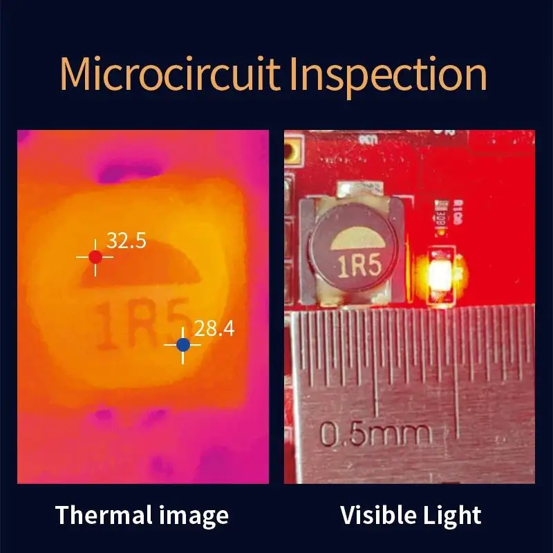 Imagem -04 - Infiray-imager Térmico Infravermelho para Reparo do Diagnóstico do Circuito do Pwb Análise Livre do Software do pc T2s Mais