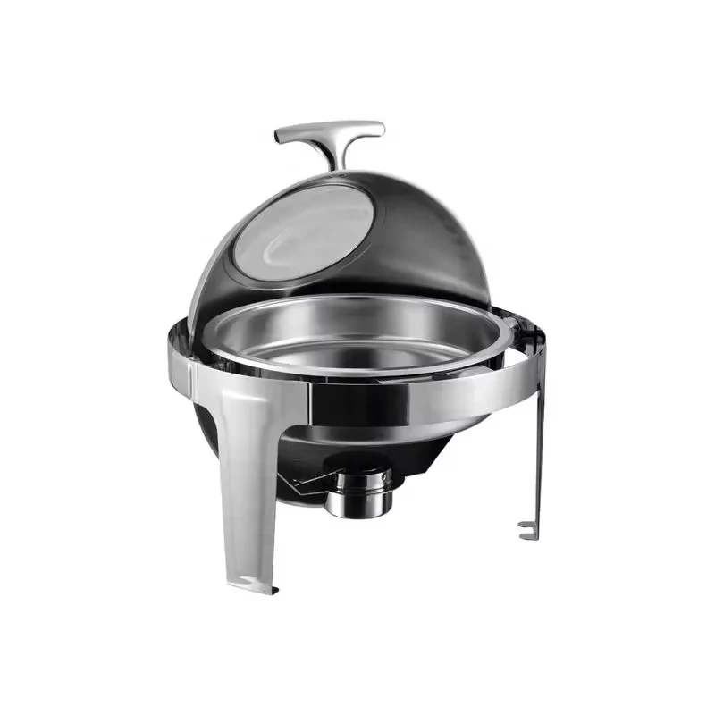Hotel stainless steel round roll top hot pot kitchen stainless steel hot pot