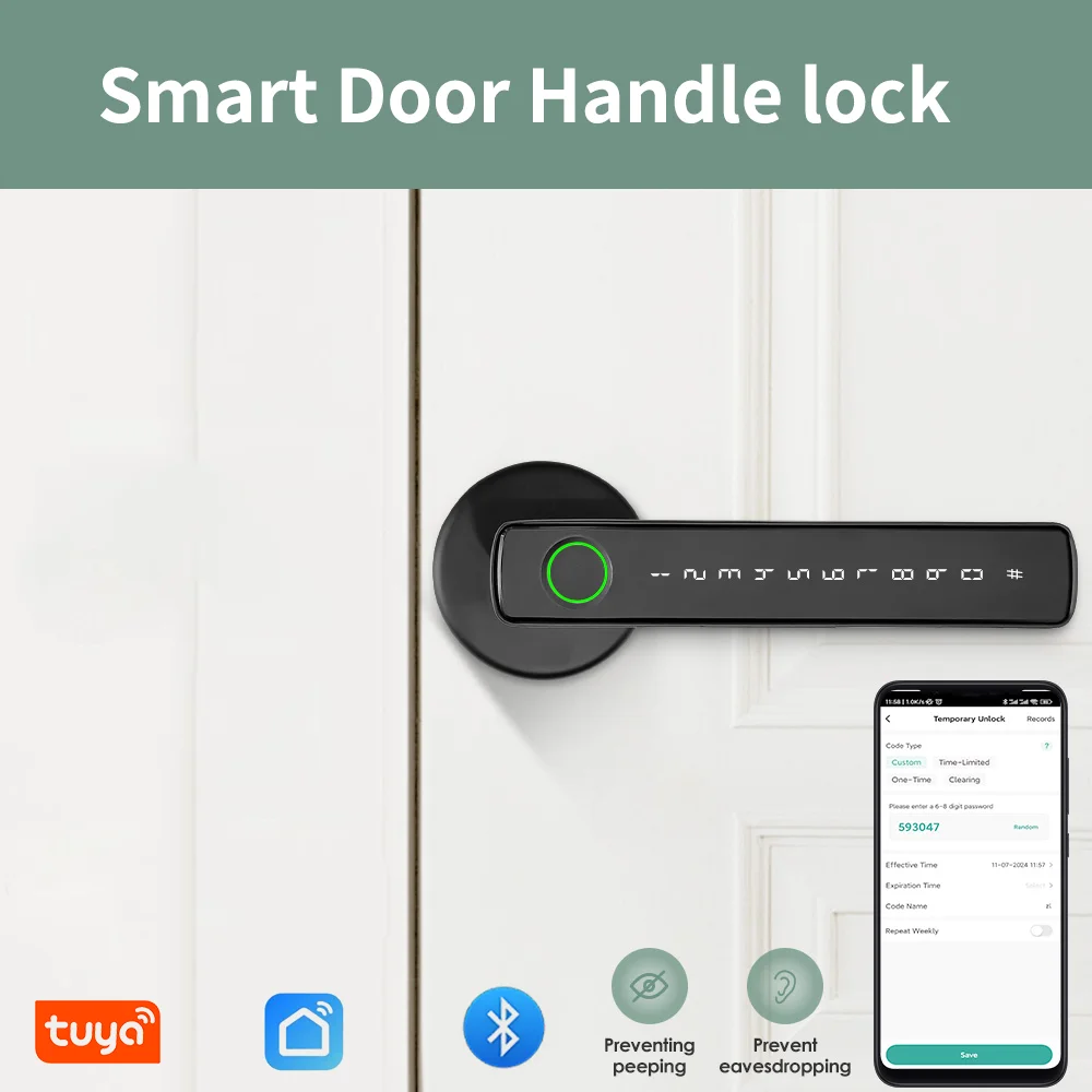 

Электрический замок Tuya, умный дом, дверной замок с отпечатком пальца, устройства Smart Life, жилая автоматизация, домашняя безопасность