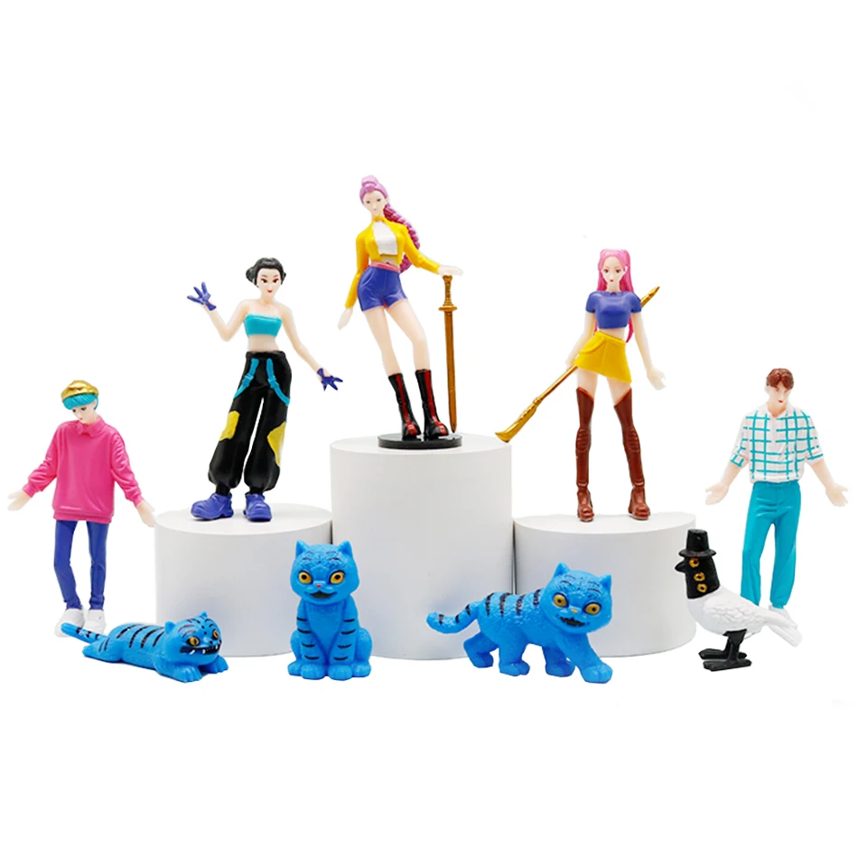 Figura de cazadores de demonios de Anime Kpop, cazadores de demonios K-Pop, Rumi Mira Zoey, figura de tigre, juguete, decoración de escritorio, estatuas, adornos, regalos para niños