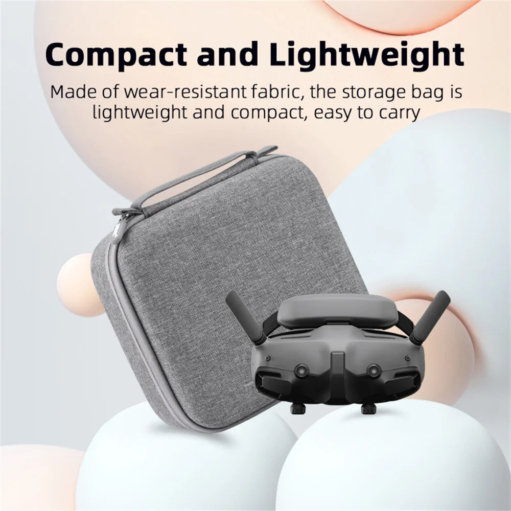 For DJI Avata 2 RC Motion 3/Remote 3/Goggle 3 Storage Bag Portable Hard Case Nylon Handle Shock-proof Carrying Box Accessories