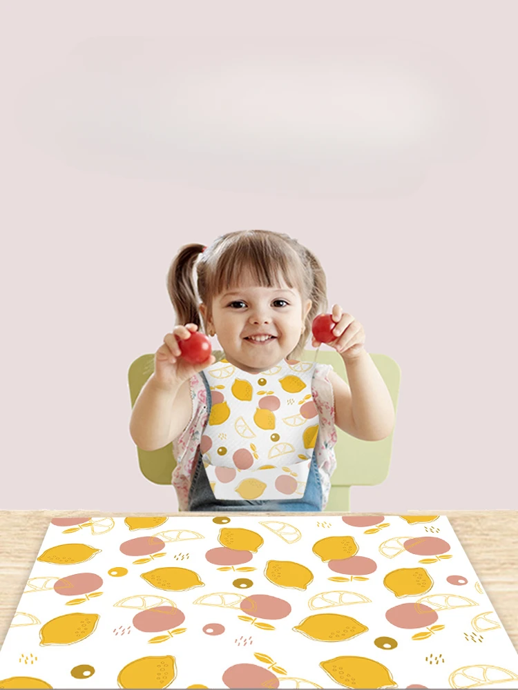 Коврик для детской еды нагрудник для детей и младенцев одноразовая скатерть на выход и на улицу водонепроницаемая и маслостойкая Скатерть