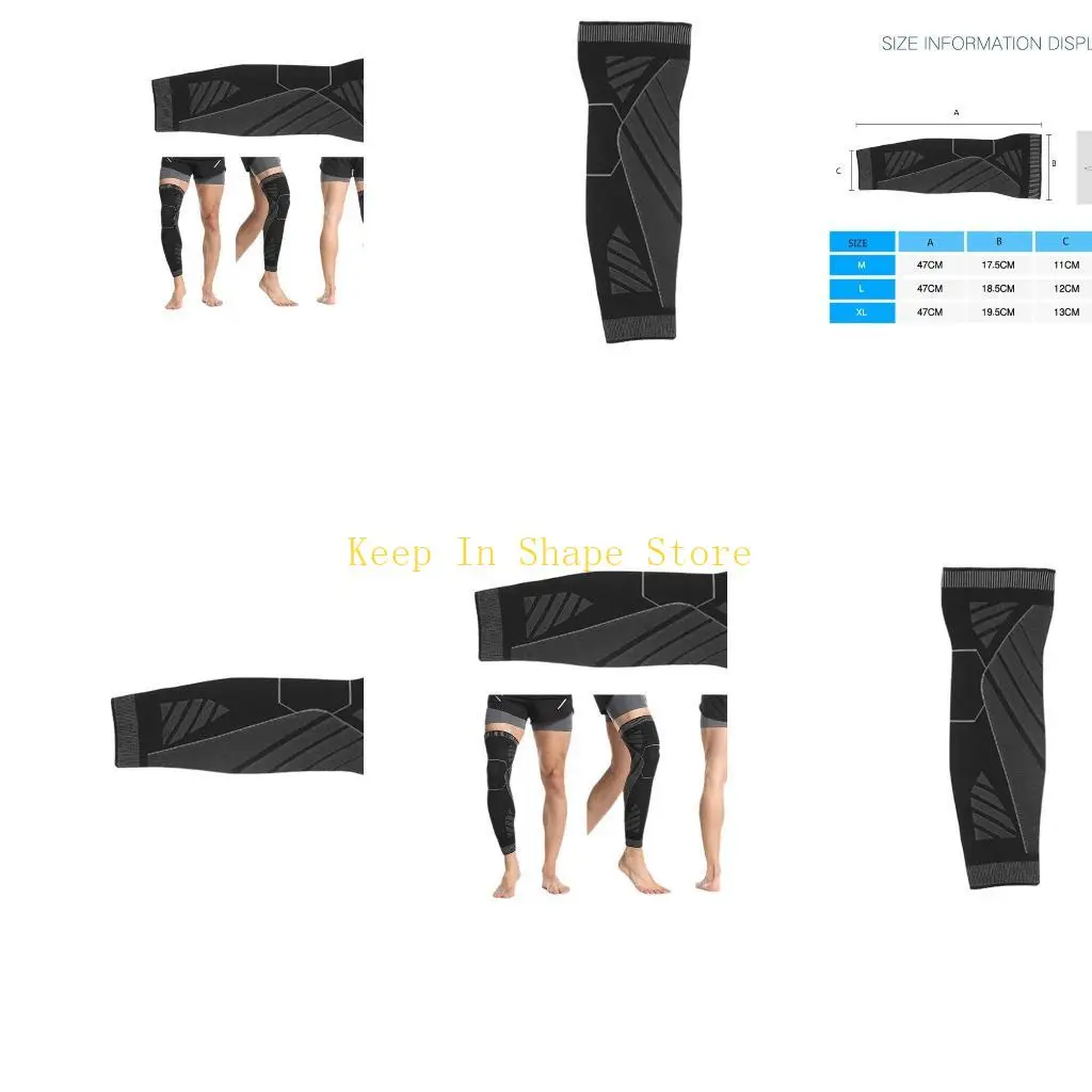 

U1JC длинный наколенник, поддерживающий наколенник для женщин и мужчин, волейбол, баскетбол, велоспорт